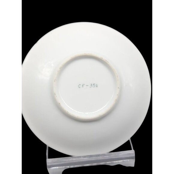 Demitasse Teacup & Saucer By Norcrest CF351 Red Rose Gold Trim Expresso Vintage - Picture 11 of 11